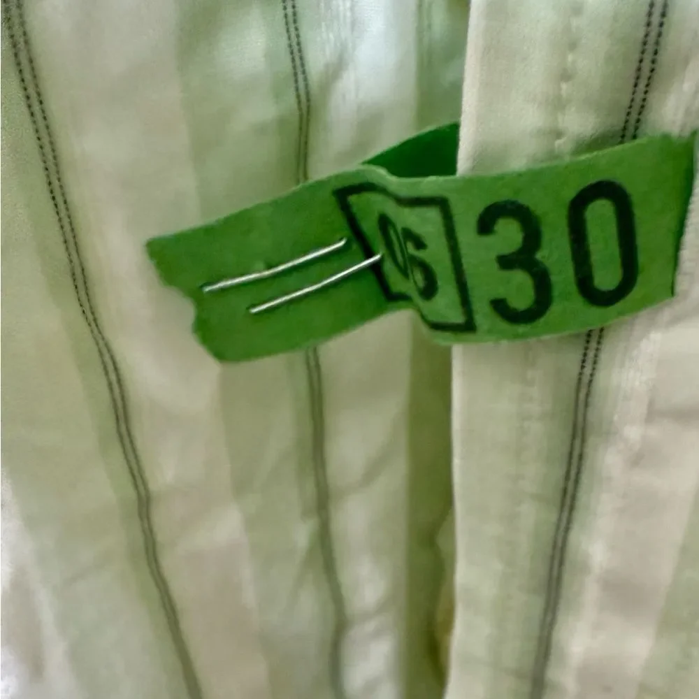 Banana Republic Men’s Button Down Light Color W/horizontal Light Green Strips
